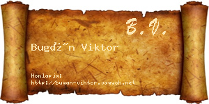 Bugán Viktor névjegykártya